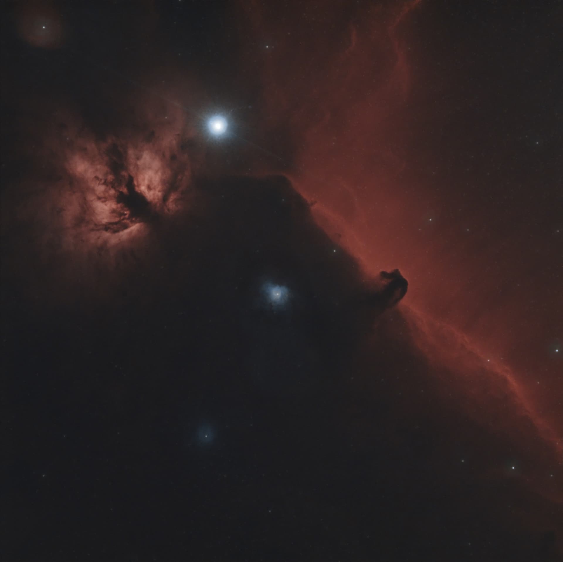 Nébuleuse de la tête de cheval et flamme